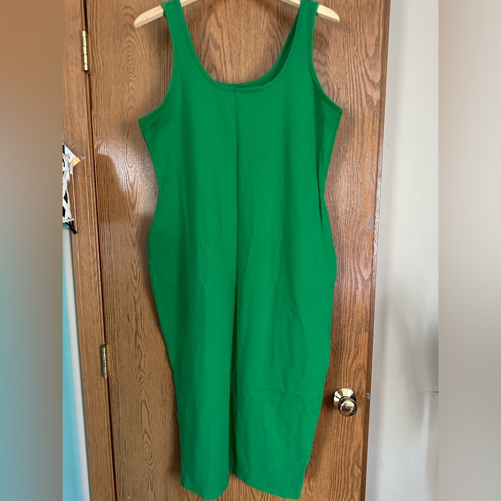 Ava & Viv green bodycon size 1x